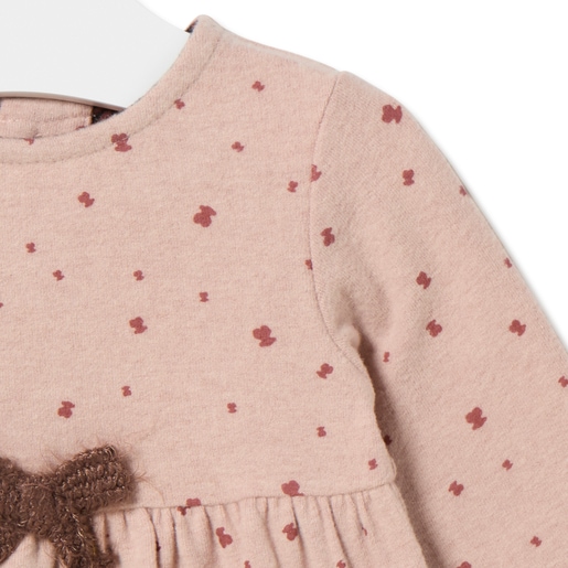 Girls dress with bears in Pink pink