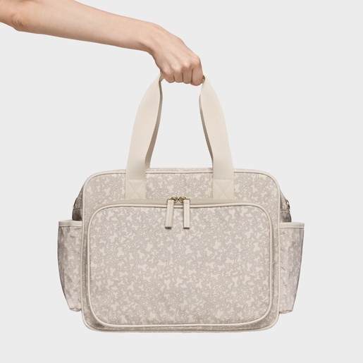 Pañalera beige Kaos Mini Lines Soft