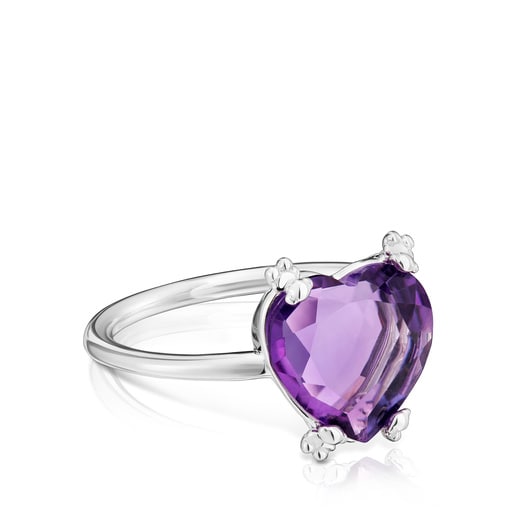 Ring Color Pills aus Silber mit Amethyst