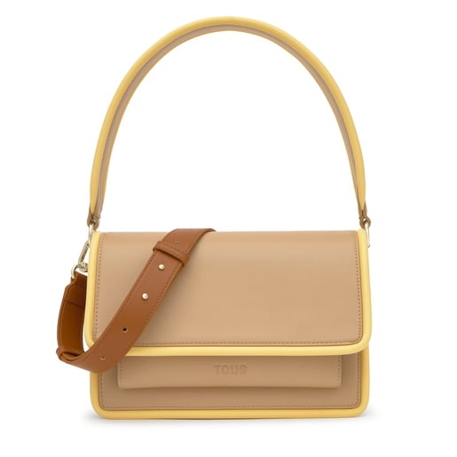 Medium sand-colored Crossbody bag TOUS Audree Pipings
