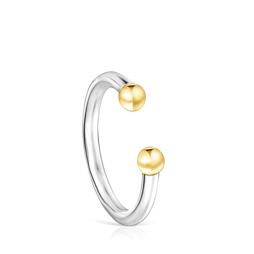 Silver and silver vermeil Beach Open ring