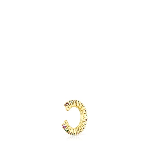 Earcuff con placcatura in oro 18 kt su argento e gemme TOUS Straight