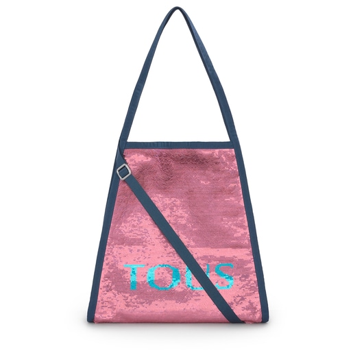 Fuchsia Jeans Sequin T Colors Collection Shopping Bag