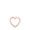 Anilla mediana Hold corazón con baño de oro rosa 18 kt sobre plata