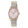 Reloj analógico Dai de acero con correa de piel Kaos beige