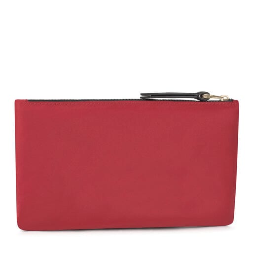Плоская красная косметичка Shelby