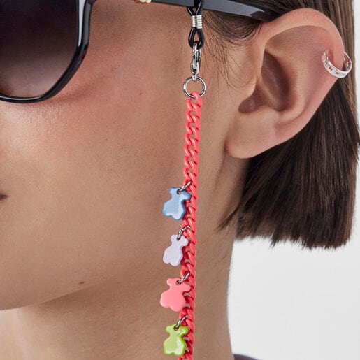 Pink Bears Mask and glasses chain