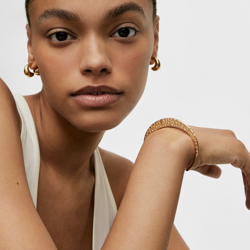 Bracelet with 18kt gold plating over silver Dybe