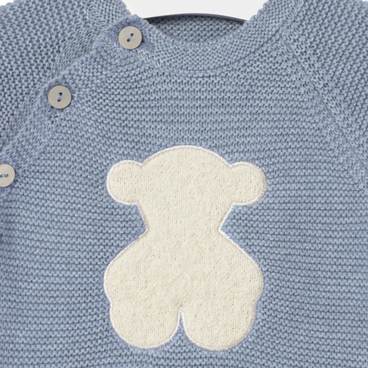 Newborn baby set in Tricot blue