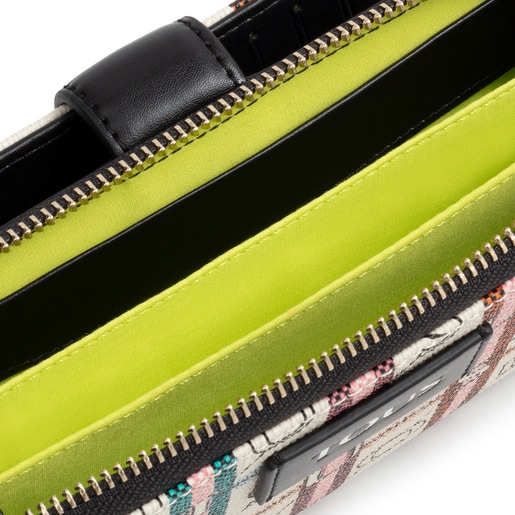 Средний бежево-черный кошелек TOUS Crossroad