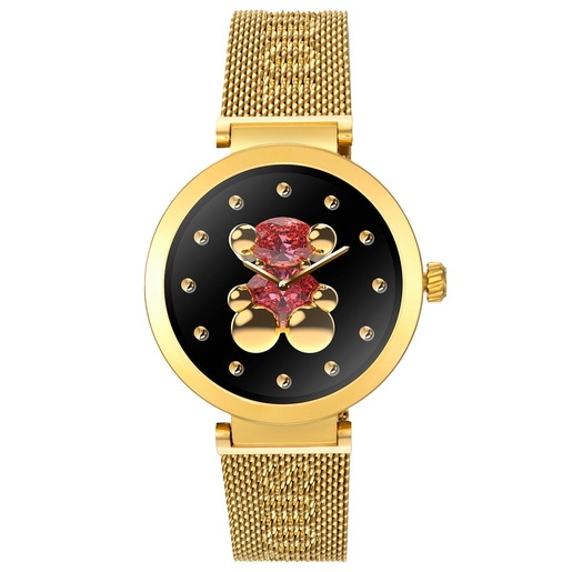 Smartwatch with gold-colored steel bracelet TOUS S-CONNECT