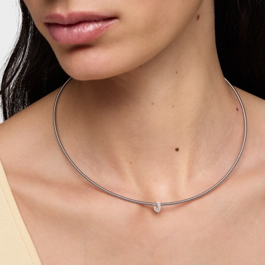 7 mm silver letter J Charm TOUS Mesh Tube