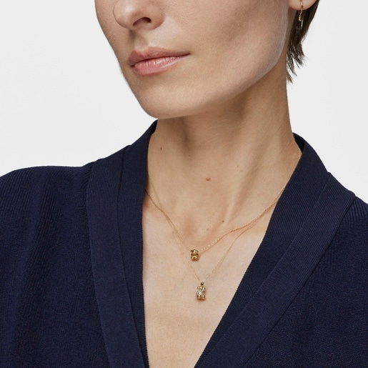 Collar corto oso de oro y diamantes Lligat
