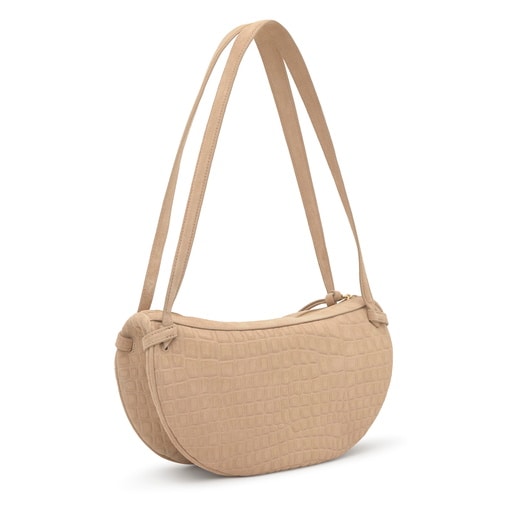 Bolso de hombro arena TOUS Halfmoon