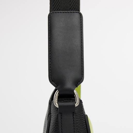 Small black and lime leather TOUS Empire Crossbody bag
