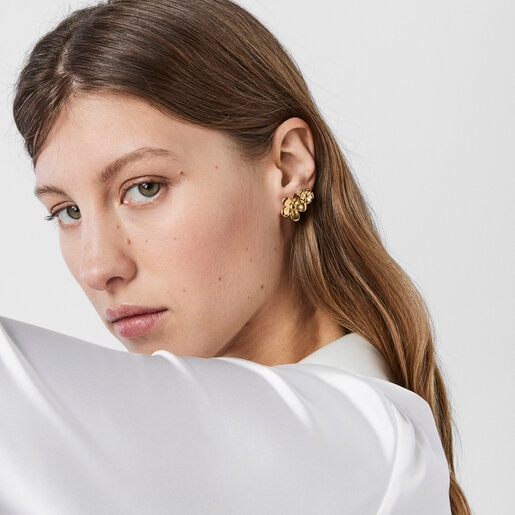 Short Silver Vermeil Fragile Nature Earrings