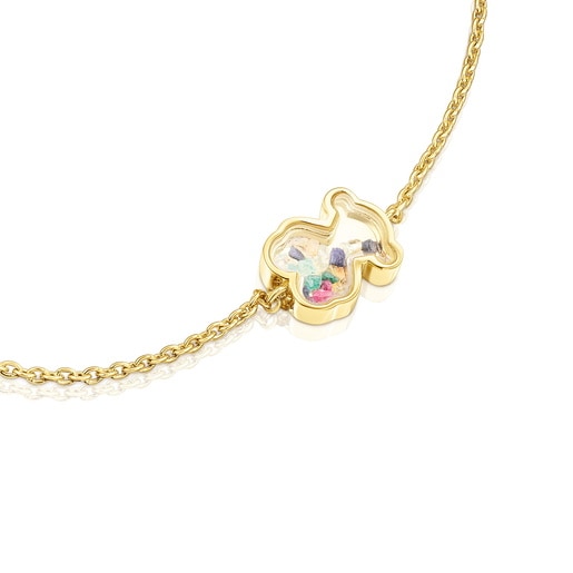 Bracelet Areia en argent vermeil et plusieurs pierres précieuses