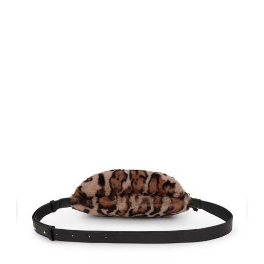 Бежево-черная поясная сумка Amaya Wild