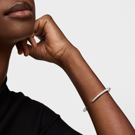 Pulsera esclava de plata Line