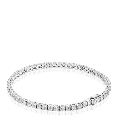 Pulseira riviere em platina com diamantes criados em laboratório 4,00 ct TOUS Essentials LGD