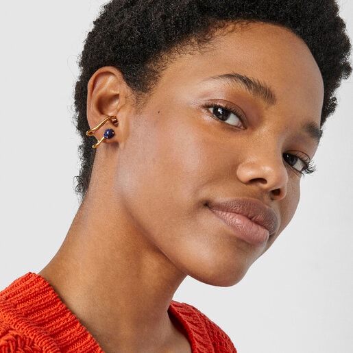 TOUS Vibrant Colors Earcuff with lapis lazuli and colored enamel