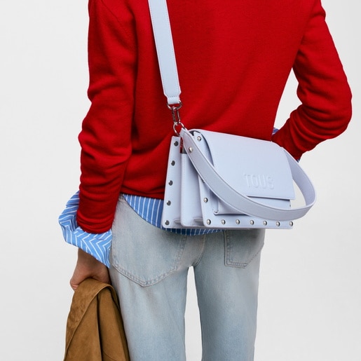 Medium blue Crossbody bag TOUS Audree Studs