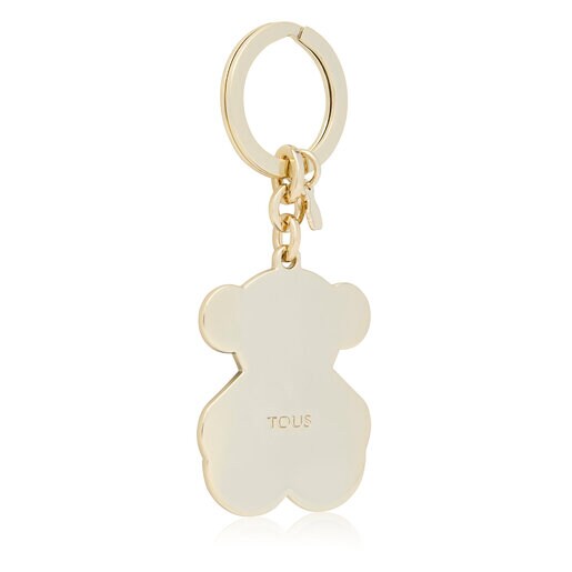 Orange TOUS Gems bear with bandana Key ring