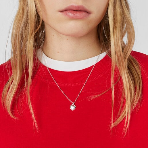 Silver heart Necklace San Valentín