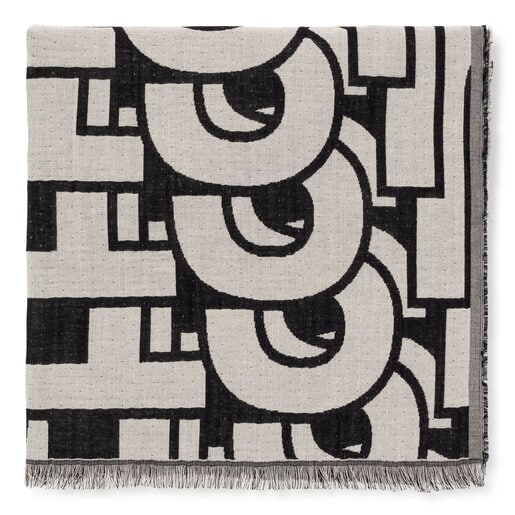 Foulard em jacquard preto e branco TOUS Vera