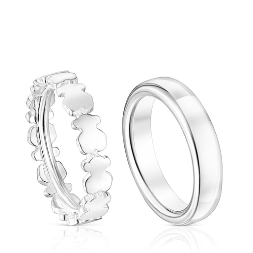 Pack de Anillos Straight de plata
