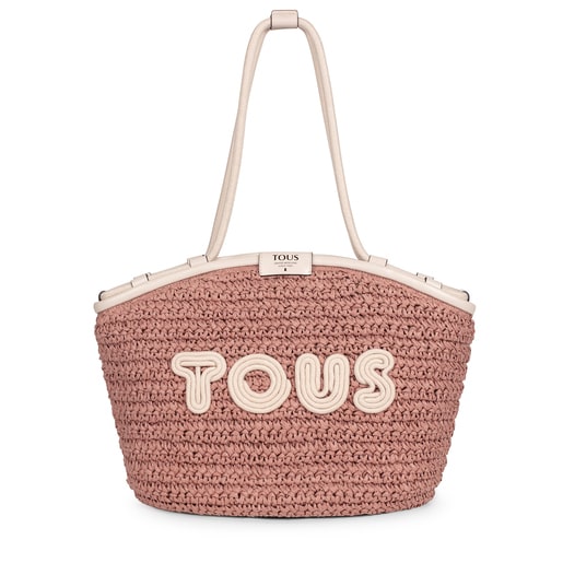 Ροζ και μπεζ τσάντα Tote TOUS Craft