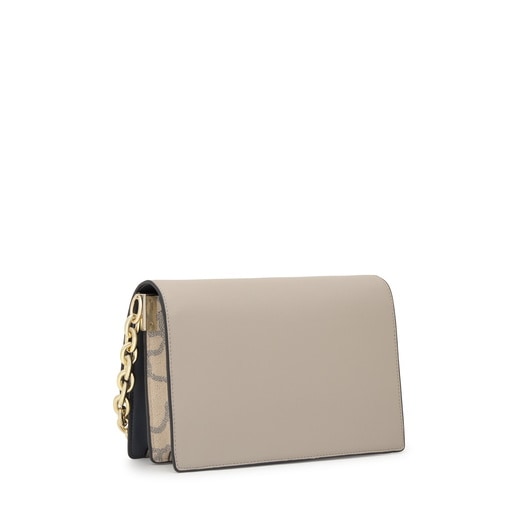 Sac à bandoulière Audree taupe moyen Kaos Icon