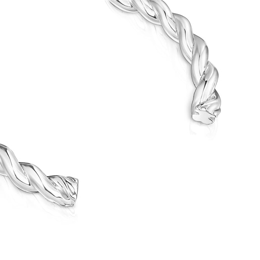 XL silver Twisted Necklace