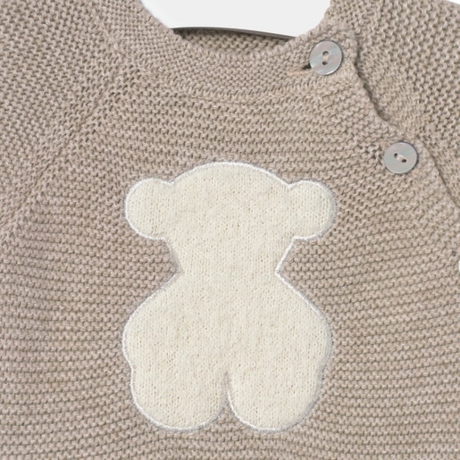 Newborn baby set in Tricot beige