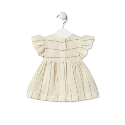 Vestido a rayas de niña Classic bruma