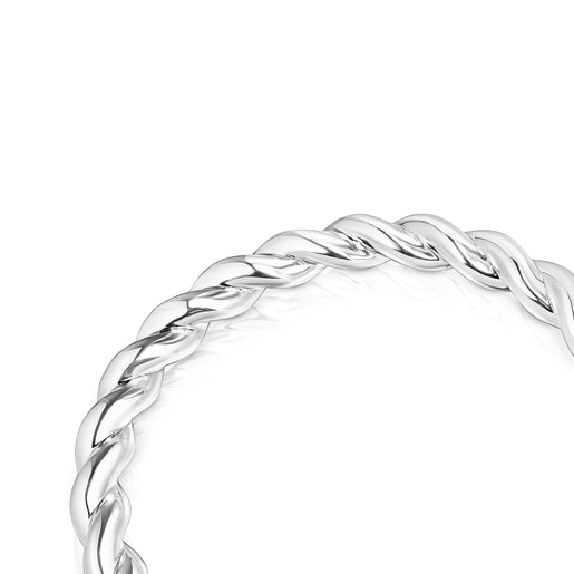 Collar XL de plata Twisted