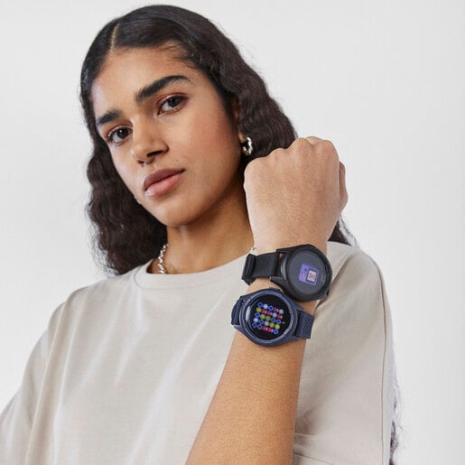 Reloj smartwatch Smarteen Connect con correa de silicona caqui