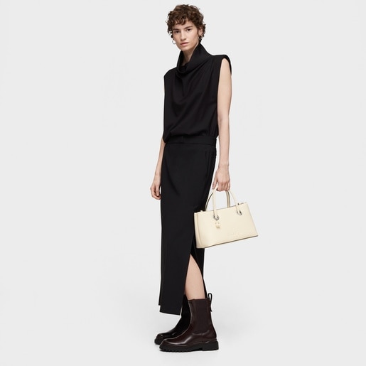 Medium beige City bag TOUS Poppy