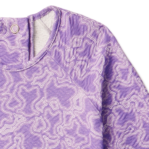 Girls swimsuit with long sleeves in MKaos lilac