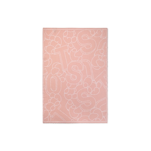 Reversible baby blanket in Nilo pink