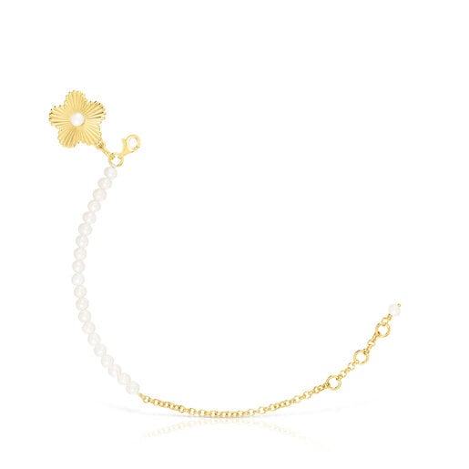 TOUS Silver vermeil flower Bracelet with cultured pearls Iris Motif |  Westland Mall