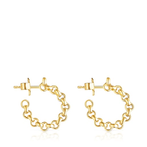 Silver vermeil TOUS Calin Hoop earrings