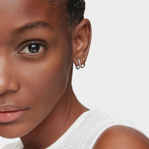 Aretes aro cortos de plata 12 mm Basicos