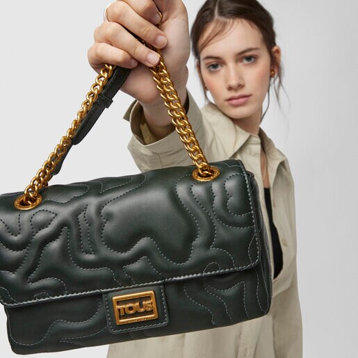 Bandolera pequeña con solapa Kaos Dream verde