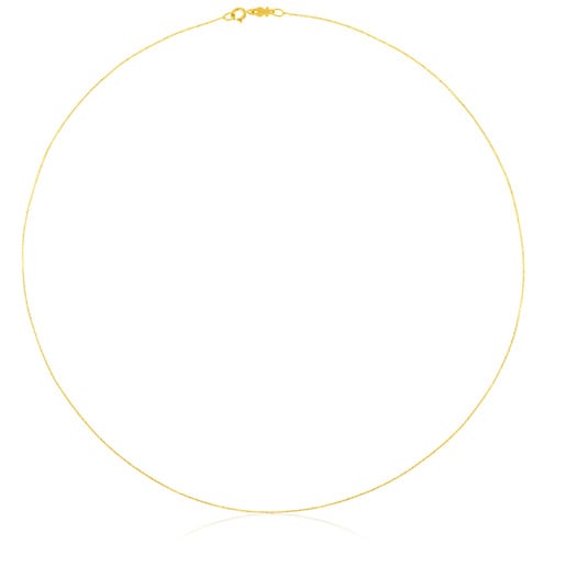 Zlatý Priliehavý náhrdelník dĺžky 45 cm TOUS Basics