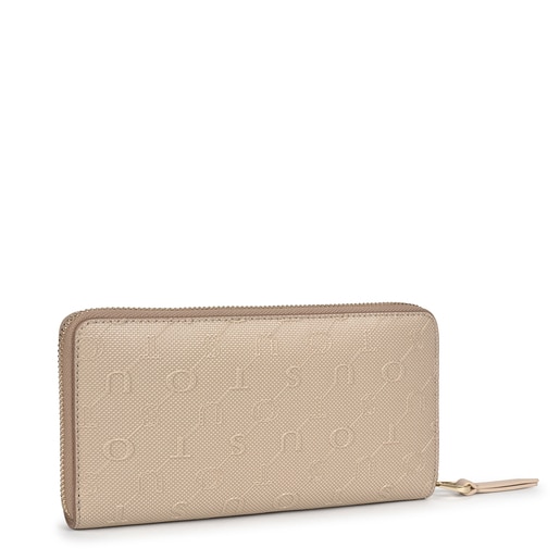 ארנק Script Day בינוני בצבע חום-אפרפר