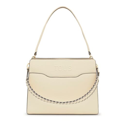 Medium beige Shopping bag Audree Saffiano