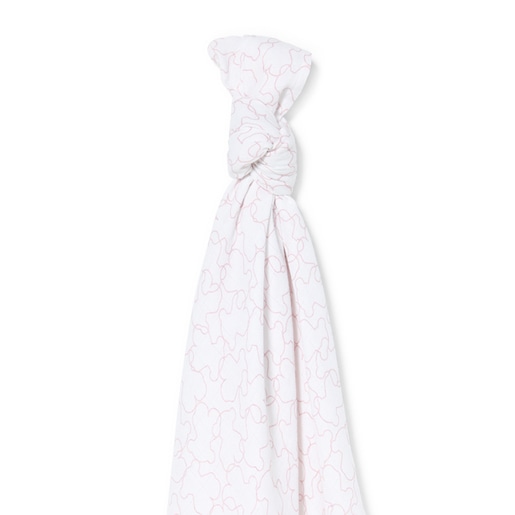 Muse bamboo muslin blanket in pink