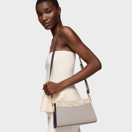 Sac à bandoulière taupe moyen Kaos Icon