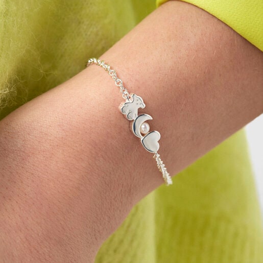 Nocturne Silver Bracelet with Pearl